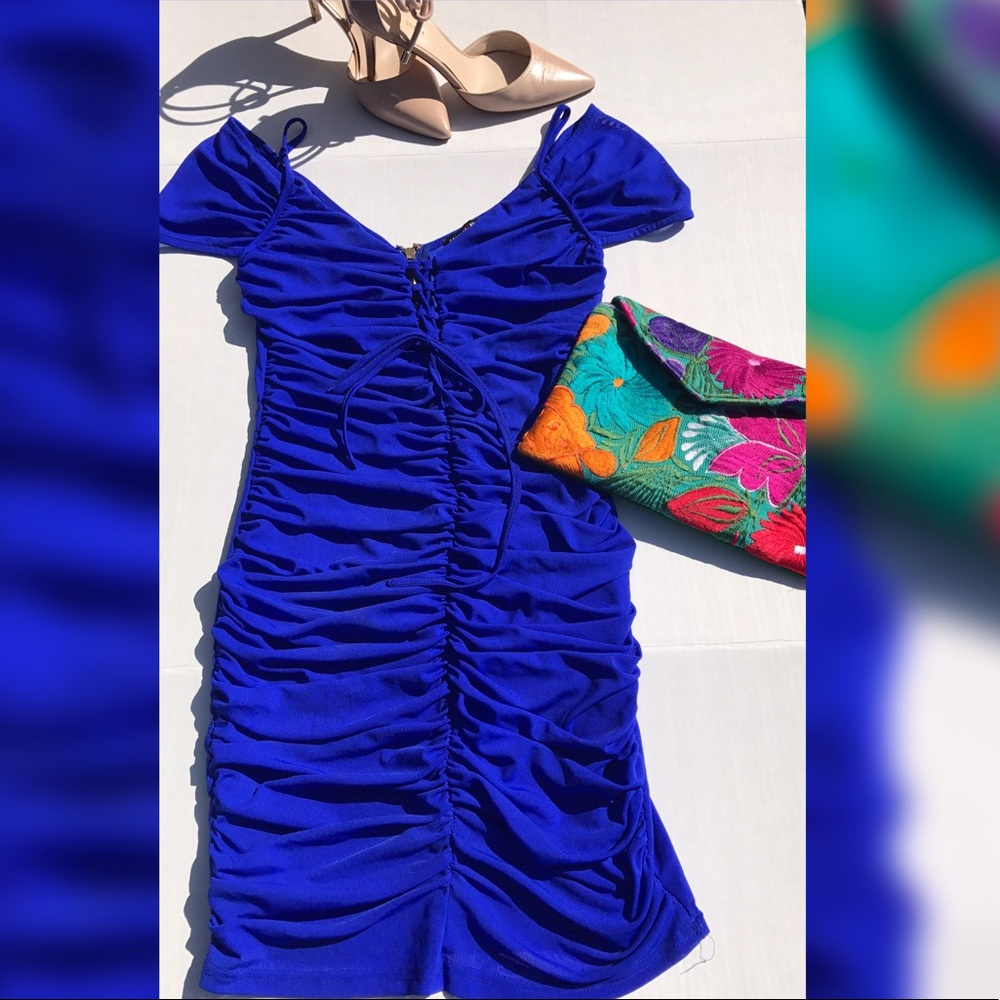 Blue mini dress